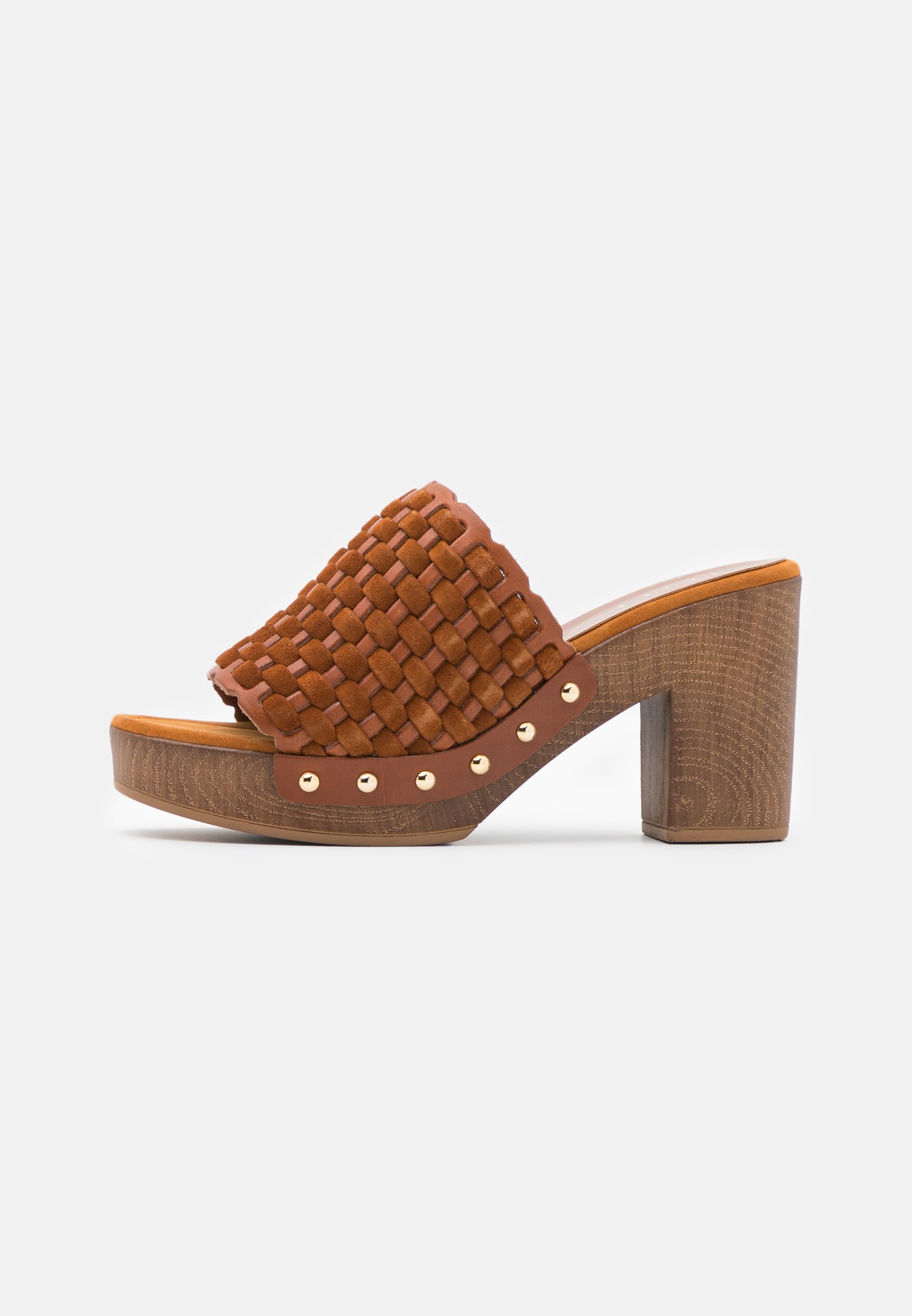 Unisa TABLE RAN - Zuecos - saddle/coñac - Zalando.es