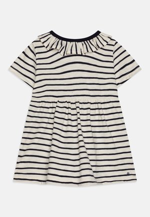 Petit Bateau BABY ROBE MOUSTACHE - Jerseyjurk - avalanche/smoking