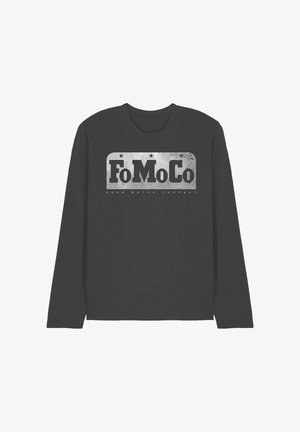 Black long-sleeve shirt with distressed gray "FoMoCo" logo and small "Ford Motor Company" text below on the front center.