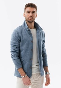 Ombre BUTTON-DOWN WITH  - Felpa con zip - navy melange