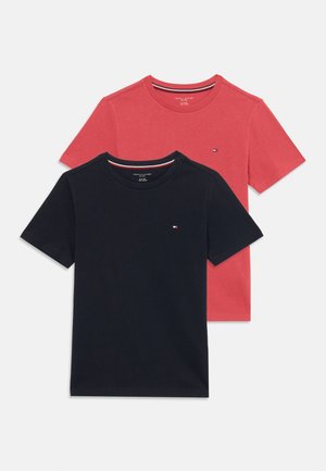 TEE 2 PACK UNISEX - Tricou basic - dark blue/red