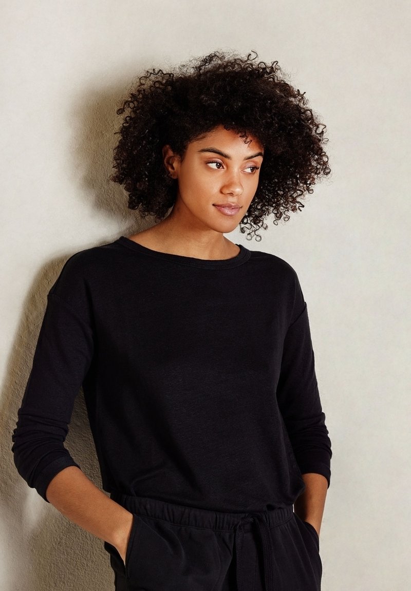 Damen T-Shirts | 10DAYS LONGSLEEVE Langarmshirt black/schwarz - HR14330 Damen T-Shirts | 10DAYS LONGSLEEVE Langarmshirt black/schwarz - HR14330