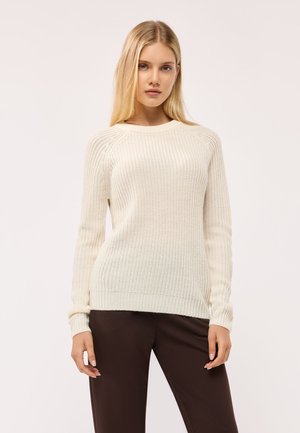 Terranova, MAGLIA TINTA UNITA - Maglione - bianco melange
