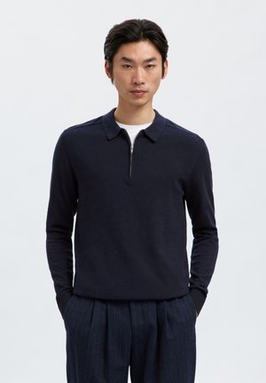 Selected, SLHBERG HALF ZIP - Vesta - navy/melange