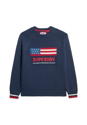 Superdry & Co AMERICANA CREW - Strickpullover - eclipse navy