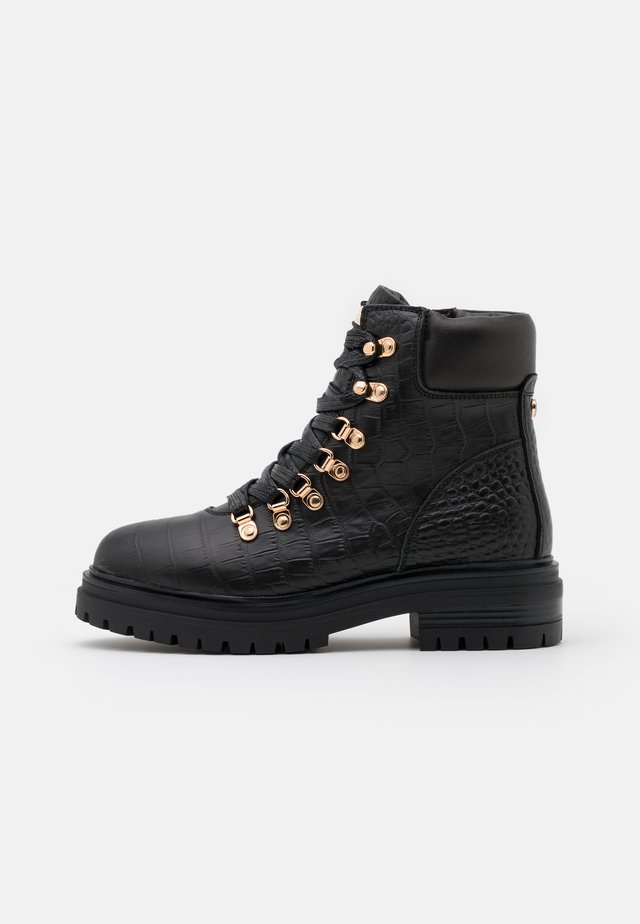 FRESH - Lace-up ankle boots - black