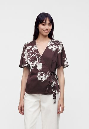 VILA, VIALSI WRAP - Blouse - winetasting/birch
