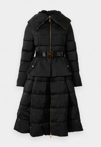 WOMEN S PADDED JACKET WITH BELT - Zimski kaput - nero