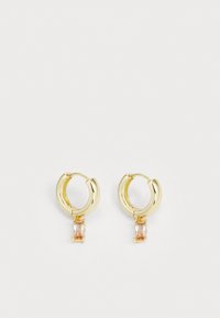 DROP HUGGIE HOOPS - Σκουλαρίκια - gold-coloured/pink