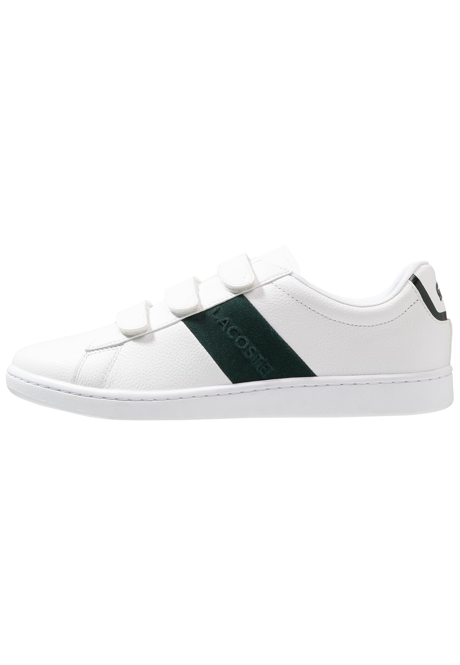 Lacoste CARNABY STRAP - Sneakers laag - white/dark green/wit - Zalando.nl
