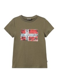 Napapijri T-shirts print - new olive green