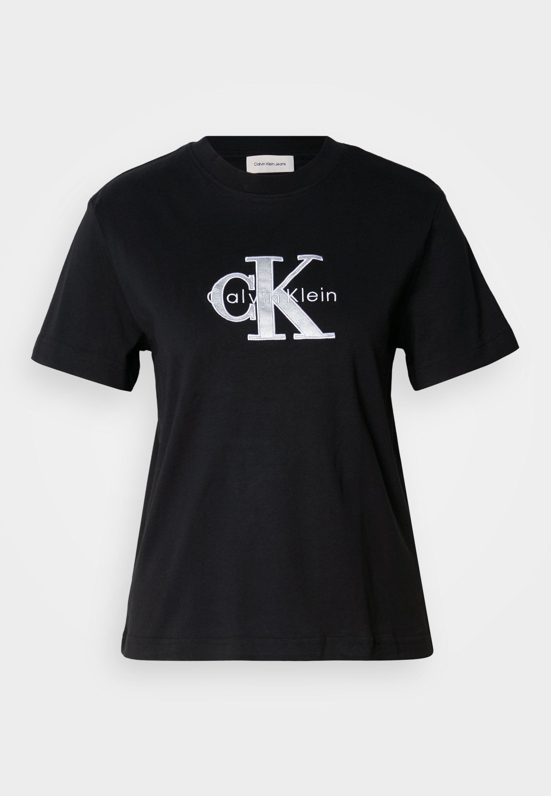 Calvin Klein Jeans CLASSIC MONOLOGO METALLIC - Triko s potiskem - black