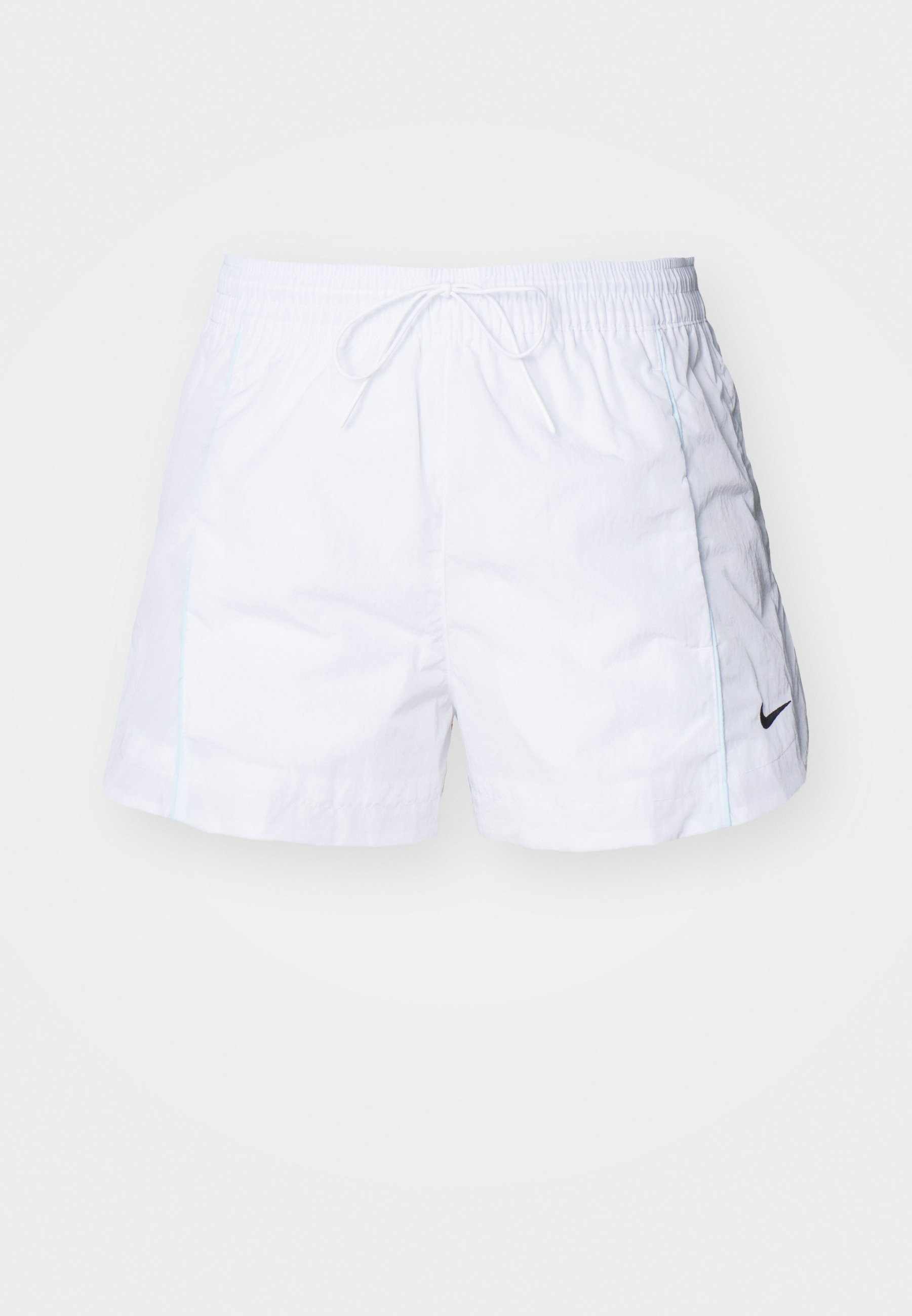 white nike woven shorts