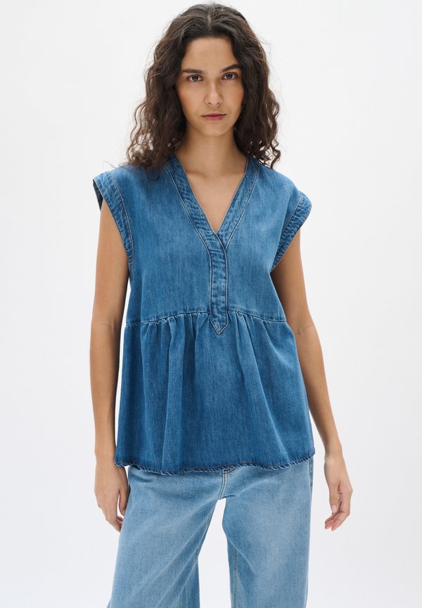 DACEY - Bluse - washed denim