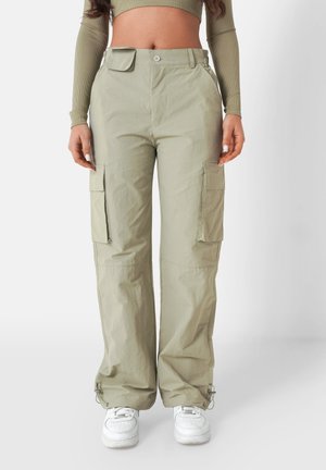 TECH - Pantalon cargo - kaki