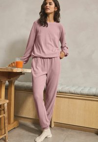 Next COSY WAFFLE LONG SLEEVE - SET - Komplet pidžame - pink