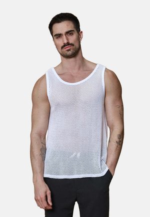 FRILIVIN UNI SANS MANCHES TROUÉE COURTES - Débardeur - blanc