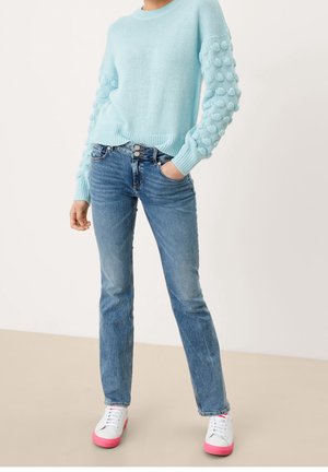 Striktrøje - light blue