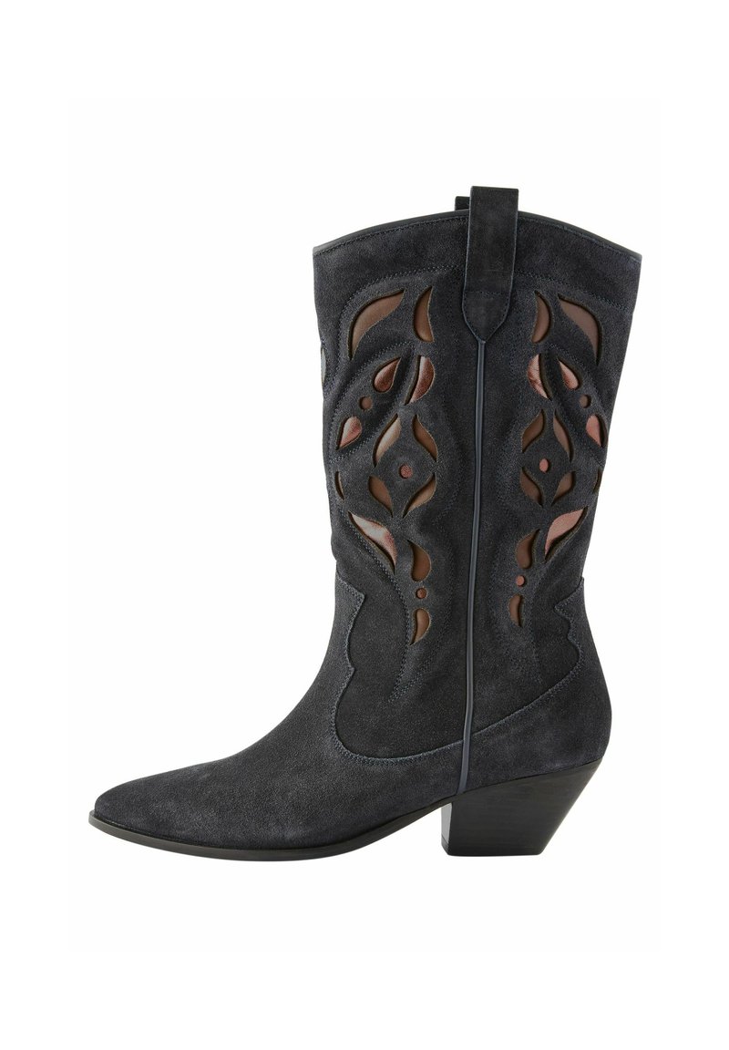 Next CUT OUT DETAIL WESTERN- REGULAR FIT - Botines camperos - navy