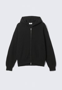 BOXY HOODIE - Cardigan - black