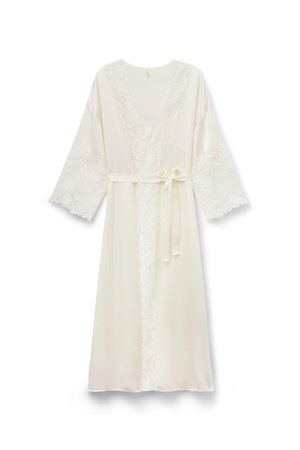Intimissimi ABOUT FLOWERS KIMONO - Morgonrock - ivory