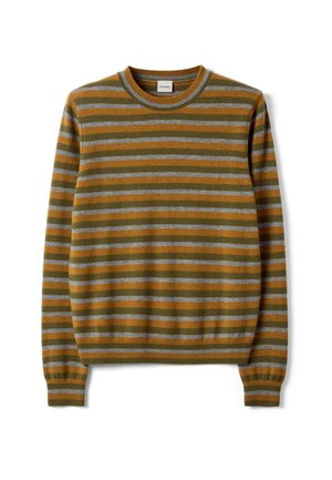 Stefanel, STRIPED CREW-NECK JUMPER. - Strickpullover - green grey