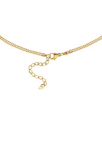 Collier en chaîne plaqué or à deux brins, doté d'un fermoir homard et d'une longueur ajustable, mettant en évidence une texture lisse et une finition polie.