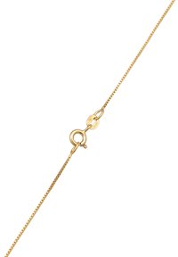 Guldfarvet kædemand med et fint, struktureret led-design og en sikker lukning med lobster clasp.