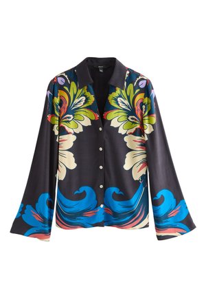 Next REGULAR FIT LONG SLEEVE - Nööpidega pluus - black floral placement print