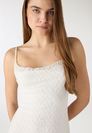 Terranova, CON SPALLINE SOTTILI - Vestito lungo - bianco lana