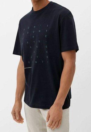Print T-shirt - navy