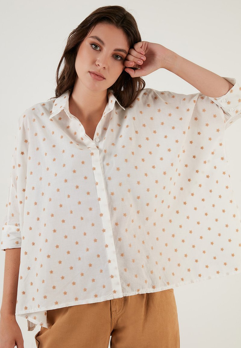 Mila Button Down Shirt (Camel)