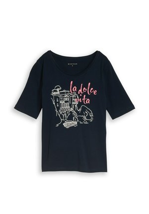 TOM TAILOR, T-SHIRT CREW NECK WITH PRINT - T-Shirt print - lunar eclipse