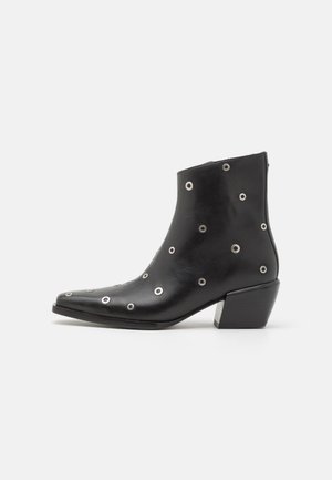 rag & bone JONI ZIP BBOT GROMMETS - Cowboy- / bikerstøvlette - black