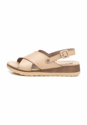 Sandalias de cuña - beige