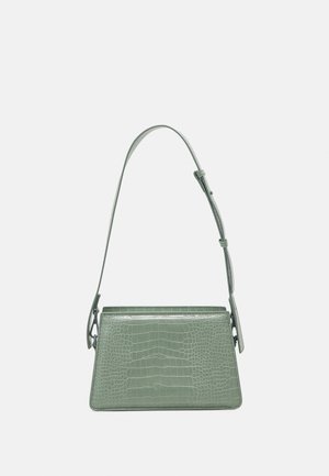 COMET MATTE CROCO - Across body bag - green indicator