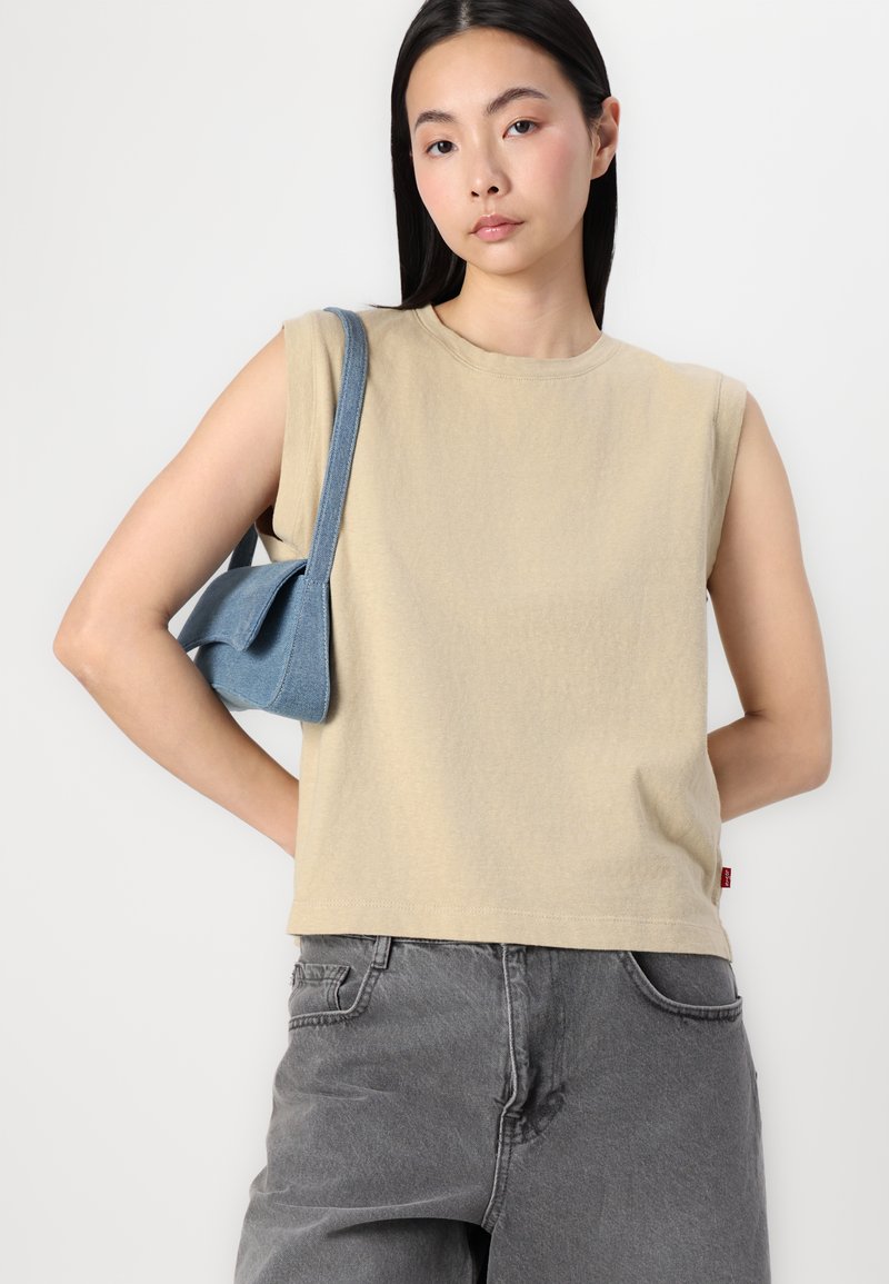 Débardeur Boxy Levi's Femme - 55% Coton, 45% Lin - Coupe Relaxed - Encolure Ronde - Sans Manches