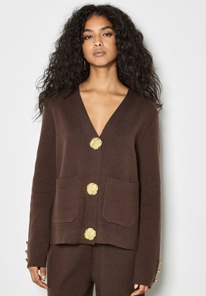 STATEMENT HAMMERED  - Chaqueta de punto - brown