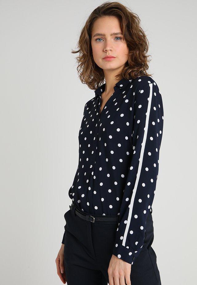DOTTED BLOUSE - Blouse - marine