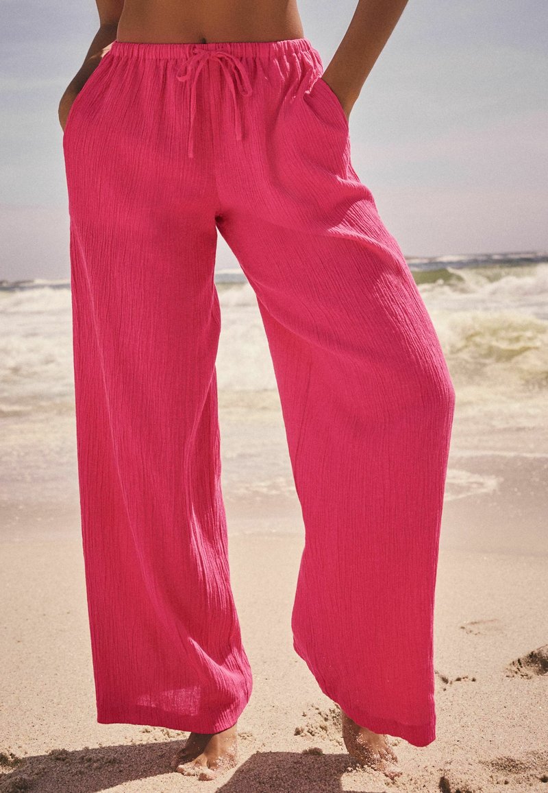 Pantalon Festival Fleuri Rose NEXT Taille 10 - Occasion Très Bon état (Style Bohème)