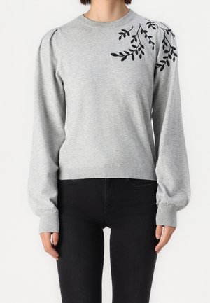 Stickad tröja - light grey