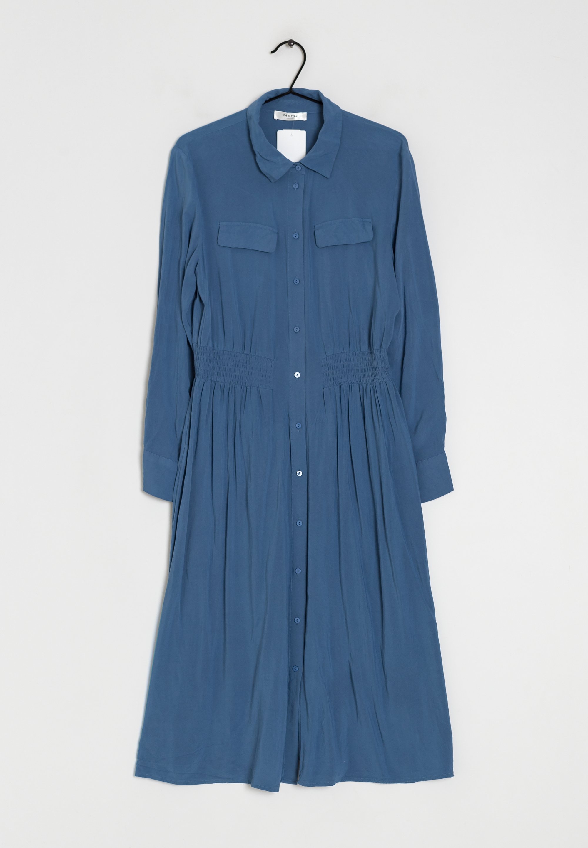 MSCH Copenhagen Shirt dress blue (Pre-owned) Zalando
