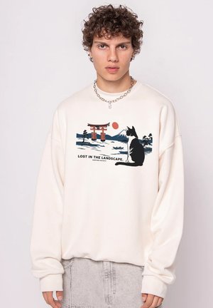 Kaotiko CREW LANDSCAPE UNISEX - Mikina - ivory