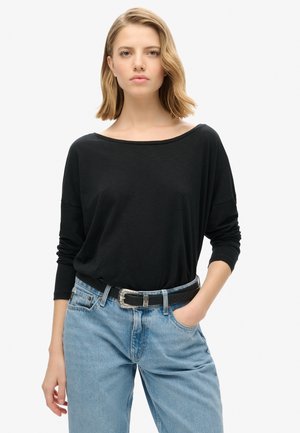 Langærmet T-shirt - black
