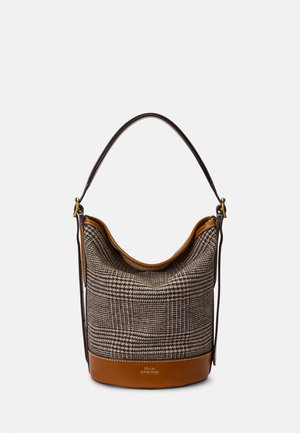 Polo Ralph Lauren PLAID SMALL BELLPORT BUCKET BAG - Käsilaukku - brown