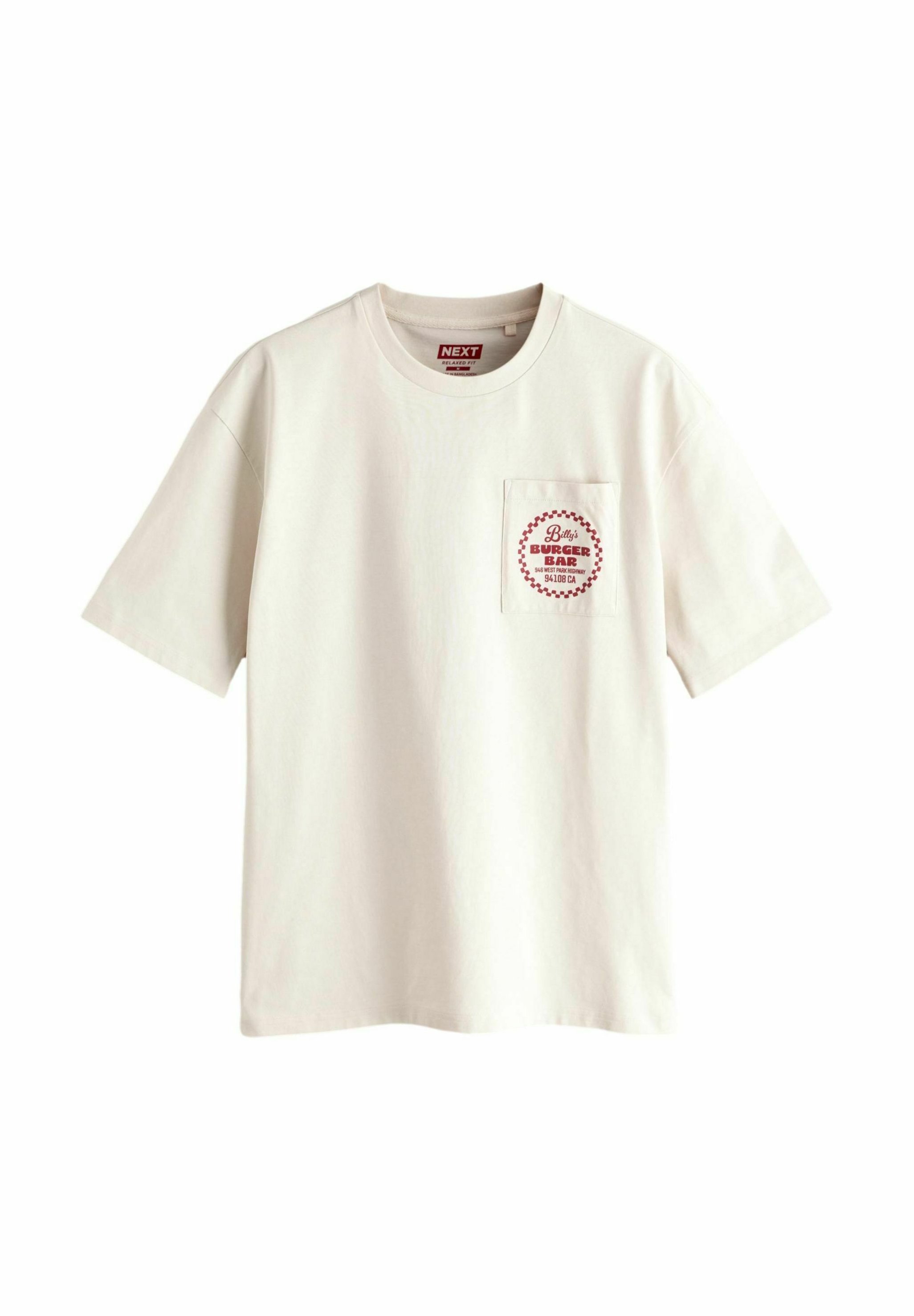 Next RELAXED FIT GRAPHIC - Print T-shirt - ecru white/beige