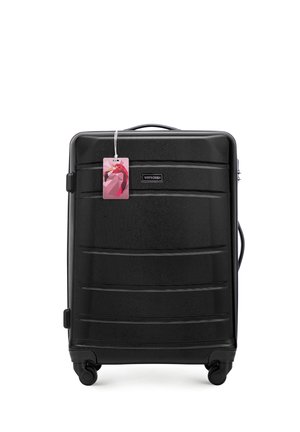 MEDIUM SUITCASE WITH LUGGAGE TAG FROM ABS - Wheeled suitcase - black