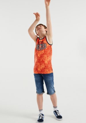 SINGLET MET DESSIN - Top - bright orange