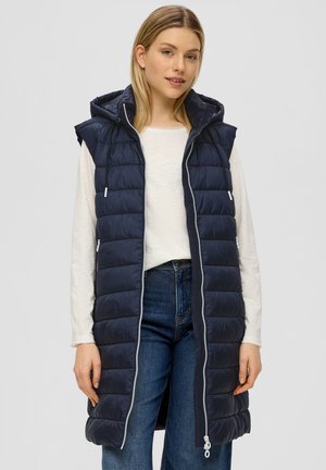 GESTEPPTE MIT ABNEHMBARER KAPUZE - Weste - navy