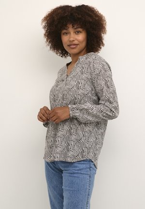 KAJANE  - Blus - brown chalk graphic print